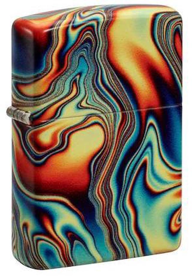 Main image of ZIPPO 48612 Colorful Swirl Design Glow in the Dark 540 Color Pocket Lighter