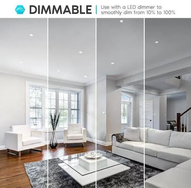 Alt view image 6 of 7 - LUXRITE LR23268-1PK 3 Inch Gimbal LED Recessed Downlight 5 CCT Selectable