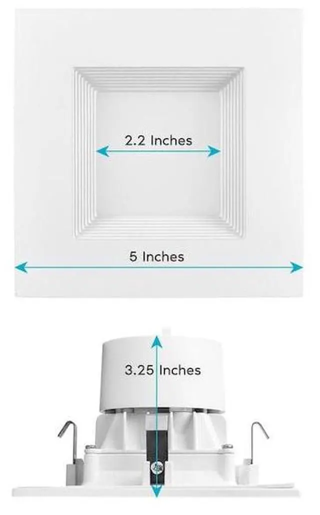 Alt view image 3 of 7 - LUXRITE LR23784-16PK 4 Inch Square LED Recessed Can Lights 5 CCT Selectable