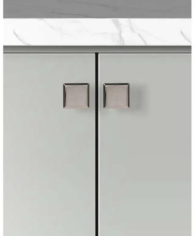 Alt view image 2 of 4 - SAPPHIRE SP-1071-K-SN-5 Accent Series 1-1/4 in. Modern Satin Nickel Square