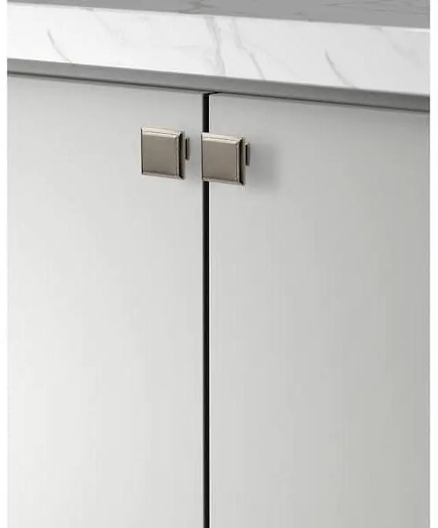 Alt view image 3 of 4 - SAPPHIRE SP-1071-K-SN-5 Accent Series 1-1/4 in. Modern Satin Nickel Square