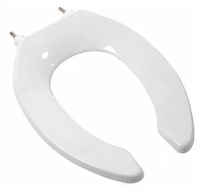 Main image of JONES STEPHENS C106CHPM00 Deluxe Plstc Seat,Wht,Hnge Post,Elngtd Without Cover,