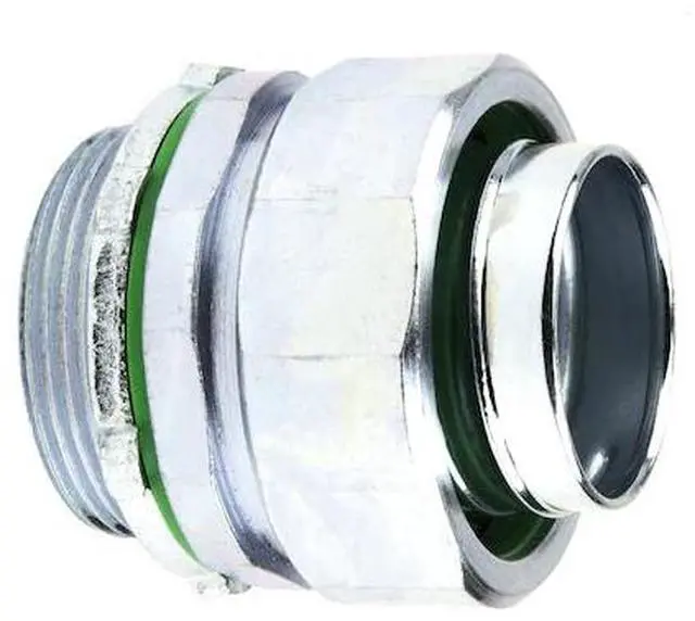 Main image of DOTTIE SL38 Conduit Fitting Connector, 3/8 in, Threaded, Steel, Zinc Plated