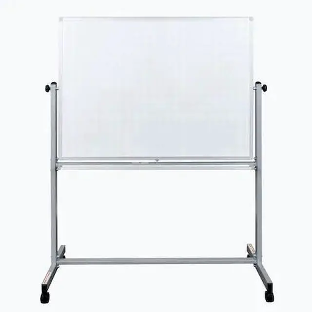 Alt view image 7 of 9 - Luxor 48" x 36" Mobile Magnetic Double-Sided Ghost Grid Whiteboard