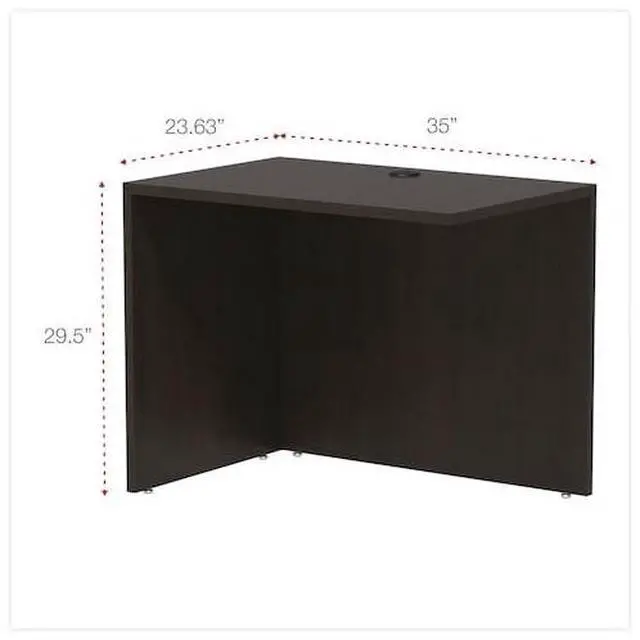 Alt view image 13 of 18 - Alera Valencia Series Reversible Return/Bridge Shell, 35w x 23 5/8d, Espresso