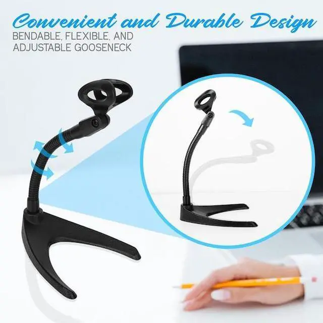 Alt view image 2 of 7 - PYLE PMKS8X2 Pyle Universal Adjustable Desktop Microphone Stand - Low Profile,