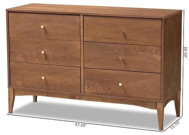 Alt view image 2 of 7 - BAXTON STUDIO 193-11303-ZORO Landis Mid-Century Ash Walnut Finished Wood