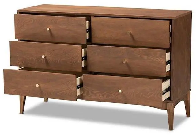 Alt view image 4 of 7 - BAXTON STUDIO 193-11303-ZORO Landis Mid-Century Ash Walnut Finished Wood