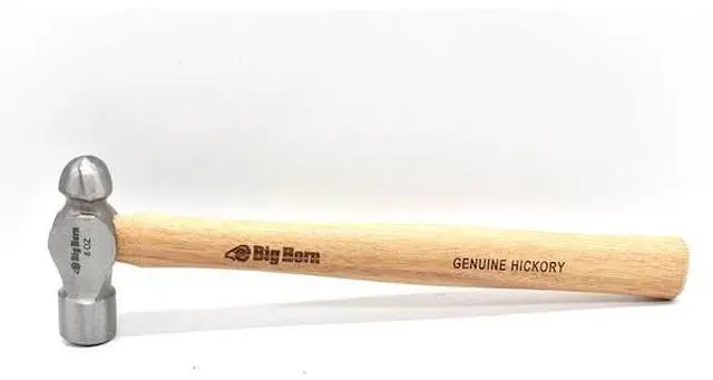Alt view image 7 of 7 - BIG HORN 15128 8 Oz Ball Pein Hammer with Hickory Handle