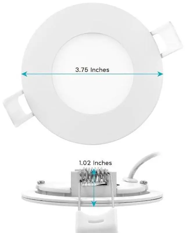 Alt view image 4 of 7 - LUXRITE LR23751-6PK 3 Inch Ultra Thin LED Recessed Downlights 5 CCT Selectable