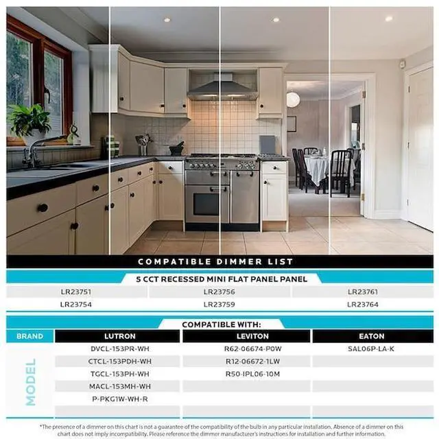 Alt view image 6 of 7 - LUXRITE LR23751-6PK 3 Inch Ultra Thin LED Recessed Downlights 5 CCT Selectable
