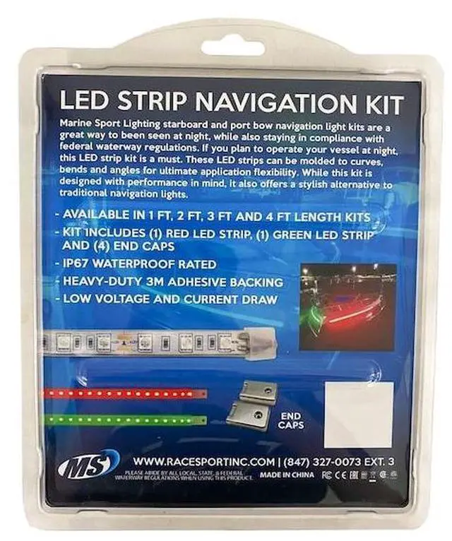 Alt view image 2 of 5 - MARINE SPORT LIGHTING MSL2FTSL Marine Bow 24in LED Strip Starboard and Port