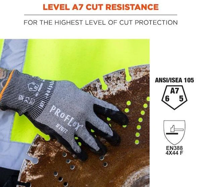 Alt view image 5 of 7 - ERGODYNE 7072 Glove,A7,Tungsten Knit,2XL,PR