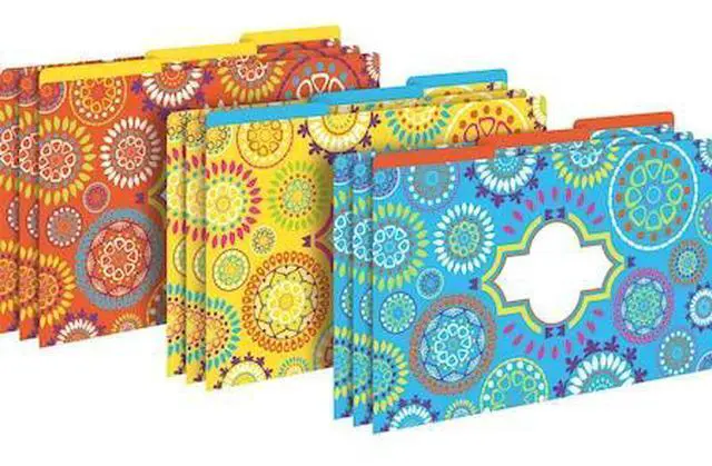 Main image of BARKER CREEK 2501 Moroccan Designer Legal-Size File Folders, Multi-Design Set,