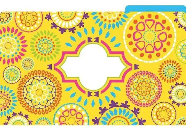 Alt view image 5 of 6 - BARKER CREEK 2501 Moroccan Designer Legal-Size File Folders, Multi-Design Set,