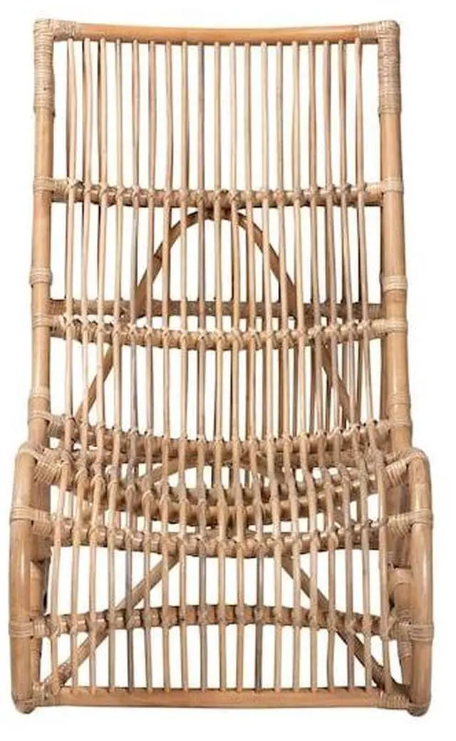 Alt view image 4 of 7 - BAXTON STUDIO 217-12709-ZORO Genera Modern Bohemian Natural Rattan Lounge Chair
