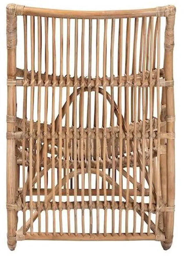 Alt view image 6 of 7 - BAXTON STUDIO 217-12709-ZORO Genera Modern Bohemian Natural Rattan Lounge Chair