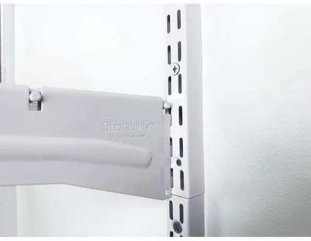 Alt view image 5 of 7 - TRITON PRODUCTS 1799-WHT Wall Mount Shelving Unit W/ 3 Steel Wire Shelves &