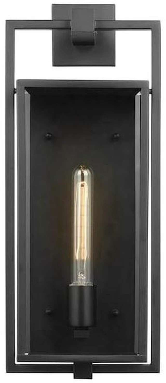 Alt view image 2 of 7 - NUVO 60/7545 Exhibit 1-Lgt Large Wall Lantern - Matte Black / Clear Beveled