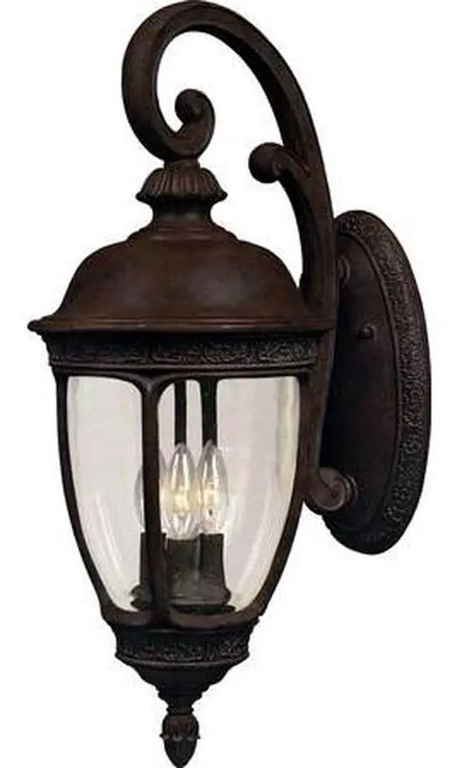 Main image of MAXIM 3464CDSE Knob Hill DC 3-Light 8" Wide Sienna Outdoor Wall Sconce