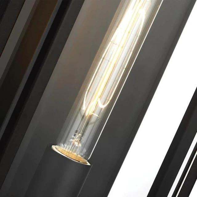 Alt view image 6 of 7 - NUVO 60/7545 Exhibit 1-Lgt Large Wall Lantern - Matte Black / Clear Beveled