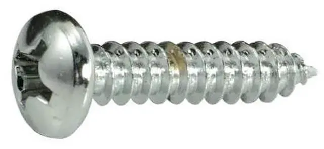 Main image of MIDWEST FASTENER 34697 Sheet Metal Screw, #12 x 1 in, Chrome Plated Steel Pan