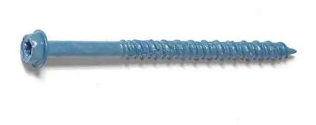 Main image of TORQUEMASTER 54262 Masonry Screw, 3/16" Dia., Hex, 2 3/4 in L, Steel Blue