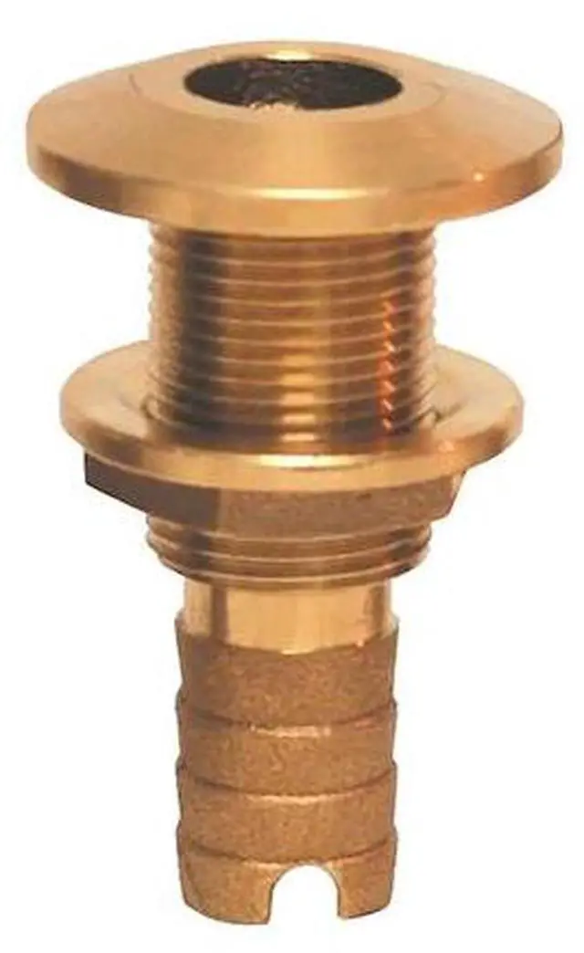 Alt view image 7 of 10 - Groco HTH-500 Bronze Thru-Hull Fitting with Nut 1/2-in. Hose