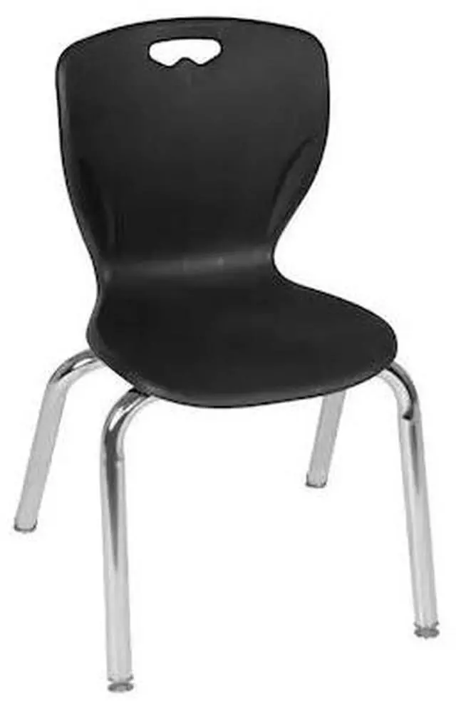 Alt view image 2 of 4 - Regency Andy Stack Chairs, 4 Pack, Black/Chrome