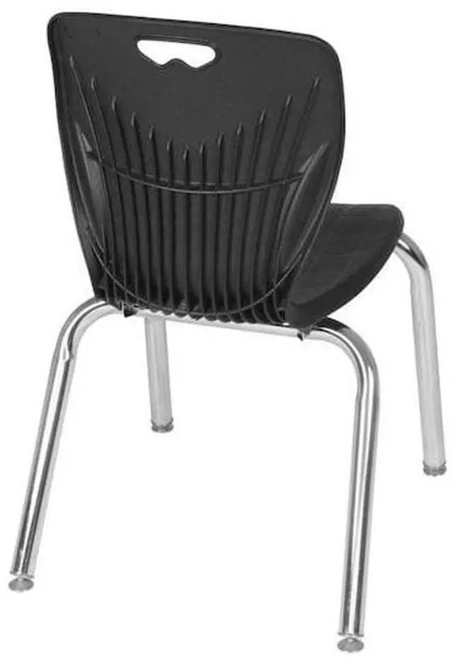 Alt view image 4 of 4 - Regency Andy Stack Chairs, 4 Pack, Black/Chrome