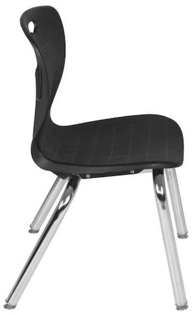 Alt view image 3 of 4 - Regency Andy Stack Chairs, 4 Pack, Black/Chrome