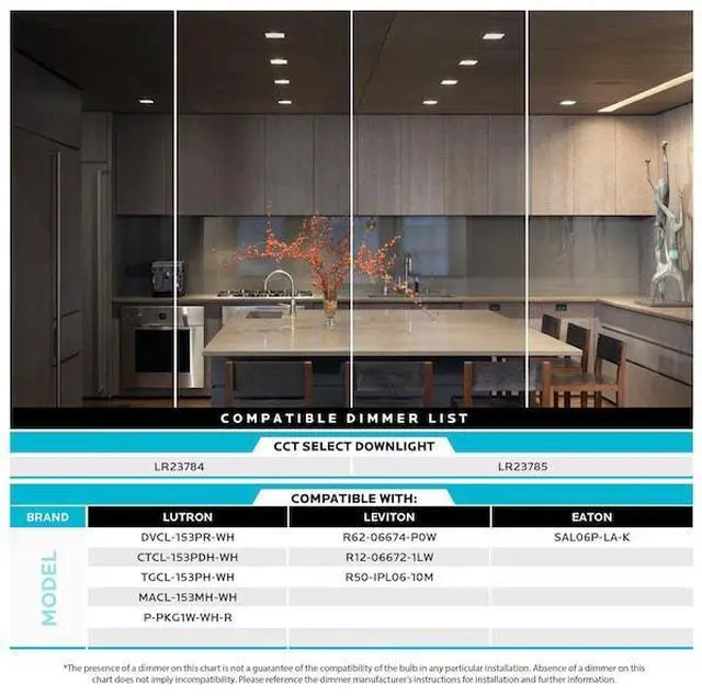 Alt view image 5 of 7 - LUXRITE LR23785-6PK 4 Inch Square LED Recessed Can Lights 5 CCT Selectable