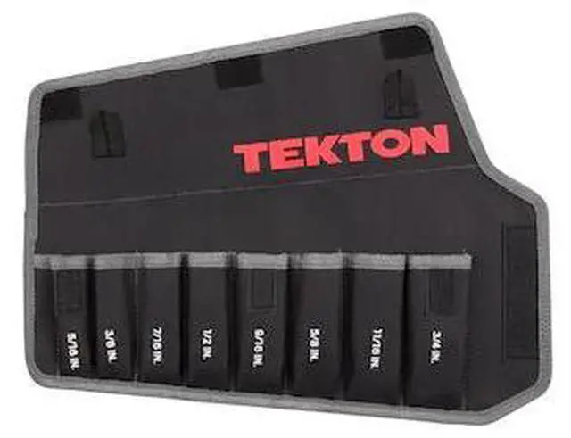Main image of TEKTON ORG27108 Roll Up Tool Bag, Stubby Comb. Wrn Pouch,5/16-3/4",8 Tool,