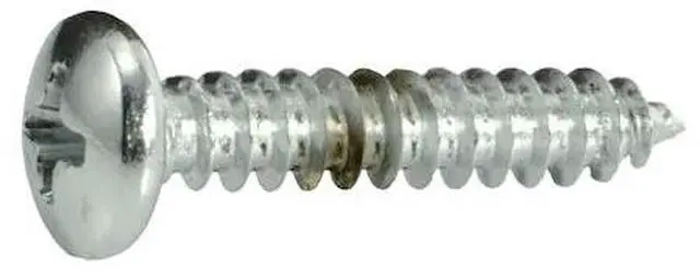 Main image of MIDWEST FASTENER 34692 Sheet Metal Screw, #10 x 1 in, Chrome Plated Steel Pan