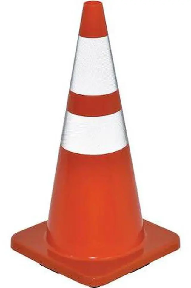 Main image of GLOBAL INDUSTRIAL RC700SP-ER Traffic Cone, Pvc, 28 in Height, 7, Orange