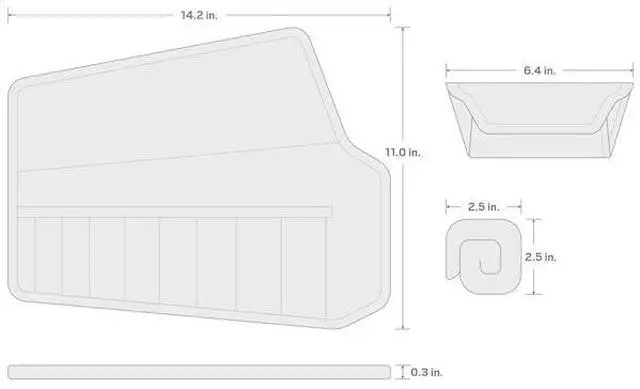 Alt view image 6 of 6 - TEKTON ORG27108 Roll Up Tool Bag, Stubby Comb. Wrn Pouch,5/16-3/4",8 Tool,