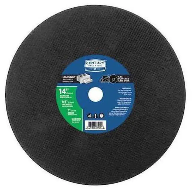 Main image of CENTURY DRILL & TOOL 08515 High Speed Masonry Saw Blade, 14 in Dia, 1/8 in
