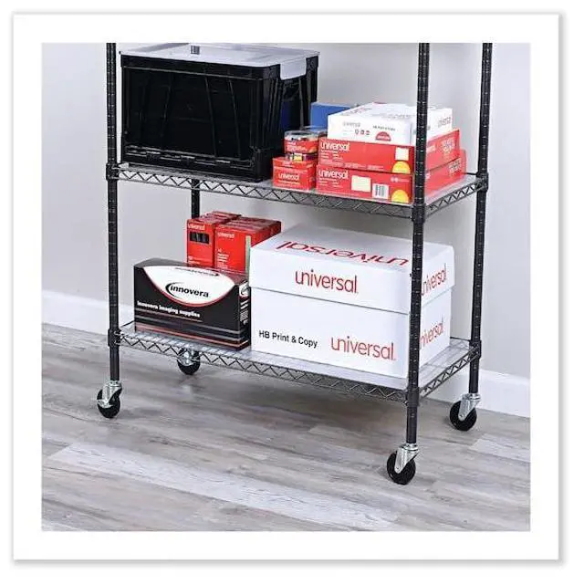 Alt view image 15 of 17 - Optional Casters For Wire Shelving, 125 lbs./Caster, Black, 4/Set