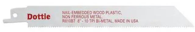 Main image of DOTTIE R810B7 4" L x Nail-Embedded Wood, Plastic, & Non-Ferrous Metals Cutting