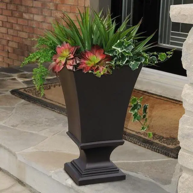 Alt view image 2 of 5 - MAYNE 5892-ES Vienna 25 Tall Urn Planter, Espresso