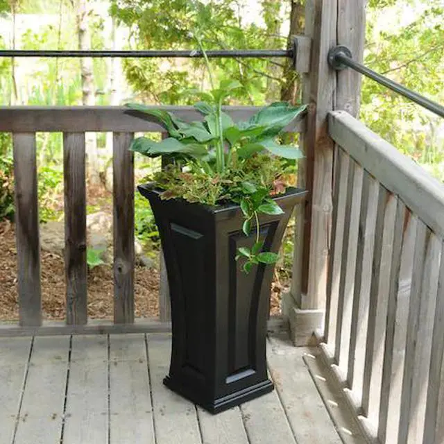 Alt view image 2 of 5 - Mayne Inc Cambridge Tall Planter, Black