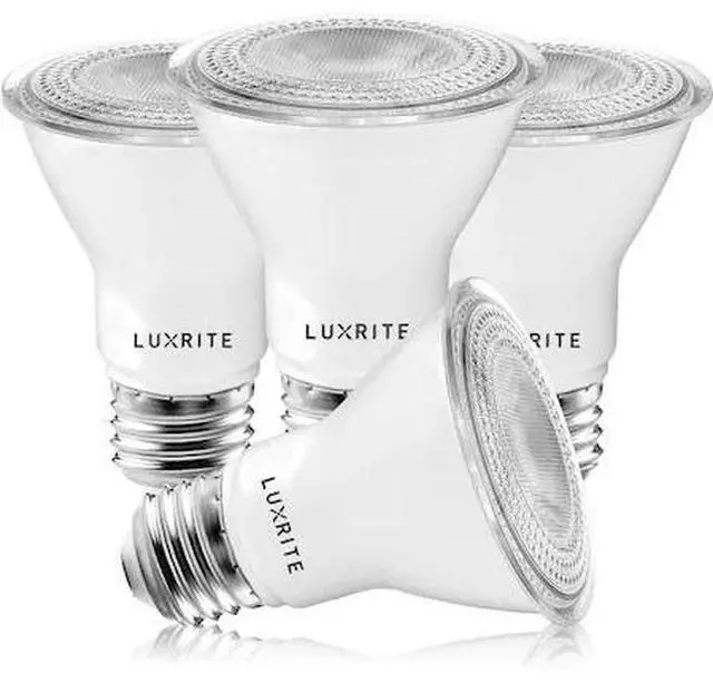 Main image of LUXRITE LR31604-4PC PAR20 LED Light Bulbs 7W (50W Equivalent) 500LM 5000K