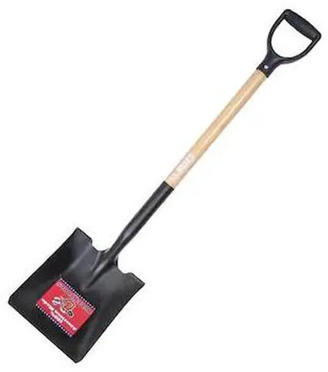 Main image of BULLY TOOLS 52520 Square Point Shovel, 14 ga Steel Blade, Wood Handle