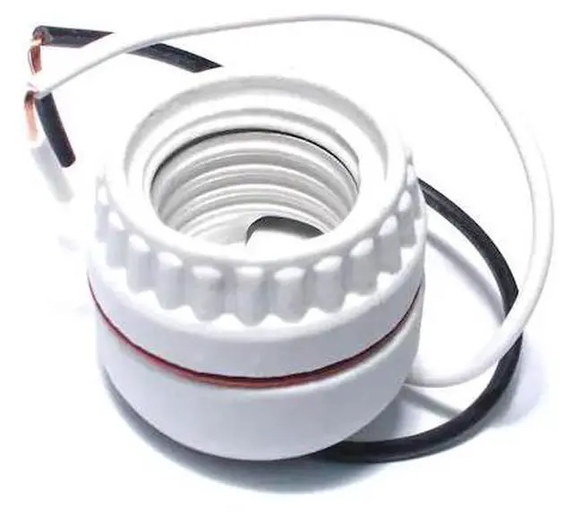 Main image of MIDWEST FASTENER 77852 Medium Base Porcelain 2-Piece Ring Type Sockets 2PK