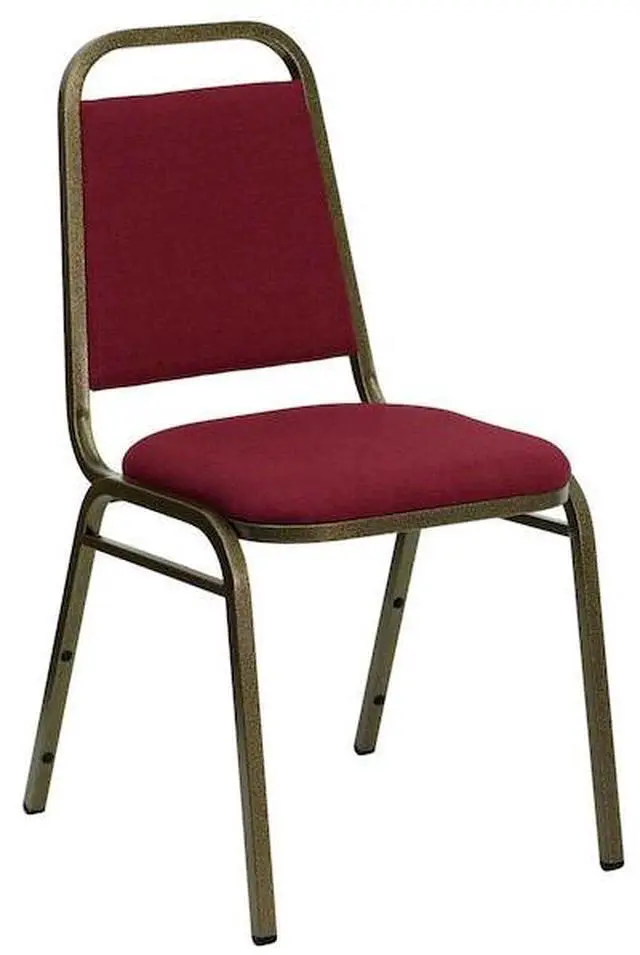Alt view image 7 of 7 - FLASH FURNITURE 4-FD-BHF-2-BY-GG Burgundy Fabric Banquet Chair,PK4