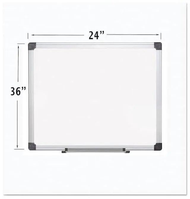 Alt view image 4 of 9 - MasterVision Porcelain Value Dry Erase Board 36 x 48 White Aluminum Frame CR0801170MV
