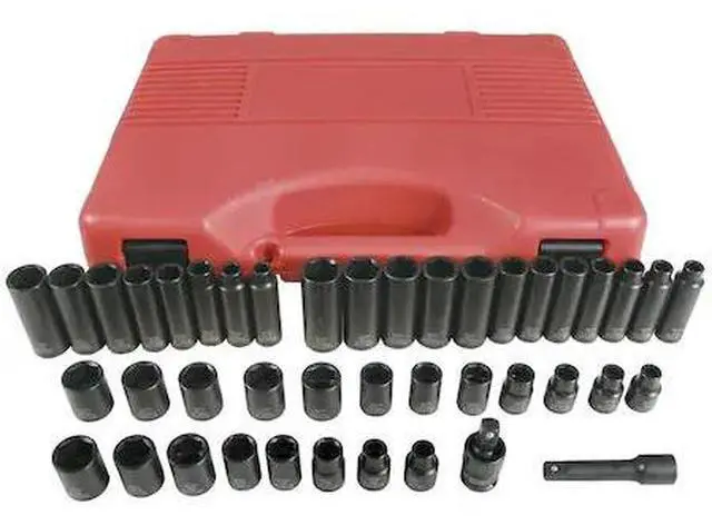 Main image of K-TOOL INTERNATIONAL KTI-37042 3/8" Drive Socket Set Black Oxide