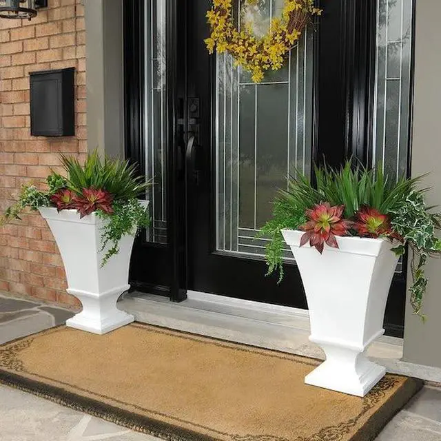 Alt view image 6 of 6 - MAYNE 5892-W Vienna 25 Tall Urn Planter, White