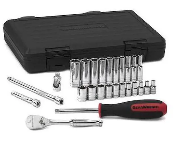 Main image of APEX TOOL GROUP 80313 26 Pc 1/4 Dr 12 Pt Std Sae Socket Set