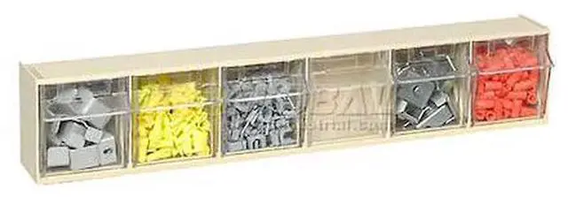 Alt view image 4 of 4 - QUANTUM STORAGE SYSTEMS QTB306IV Bins, 6 Tip Out, Ivory